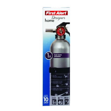 FIRST ALERT Designer 2-1/2 lb Fire Extinguisher For Household OSHA/US Coast Guard Agency Approval DHOME1